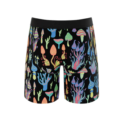The Super Shroom | Neon Mushrooms Ball Hammock® Boxer - Long Leg