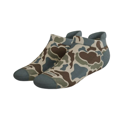 The Blender | Grey Duck Camo Heel Hammock™ Ankle Socks