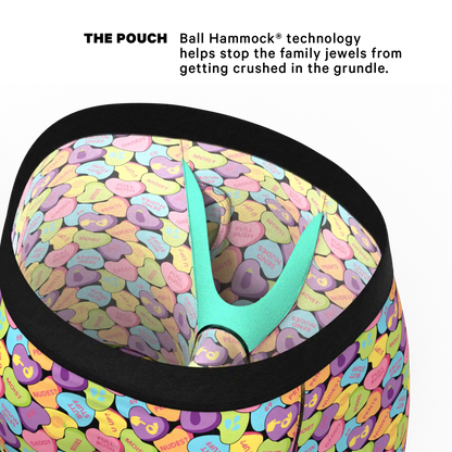 The Candy Crush | Candy Hearts Ball Hammock® Boxer - Long Leg