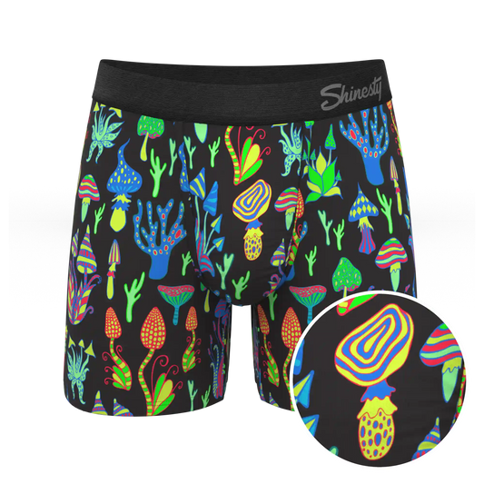 The Super Shroom | Neon Mushrooms Ball Hammock® Pouch Underwear