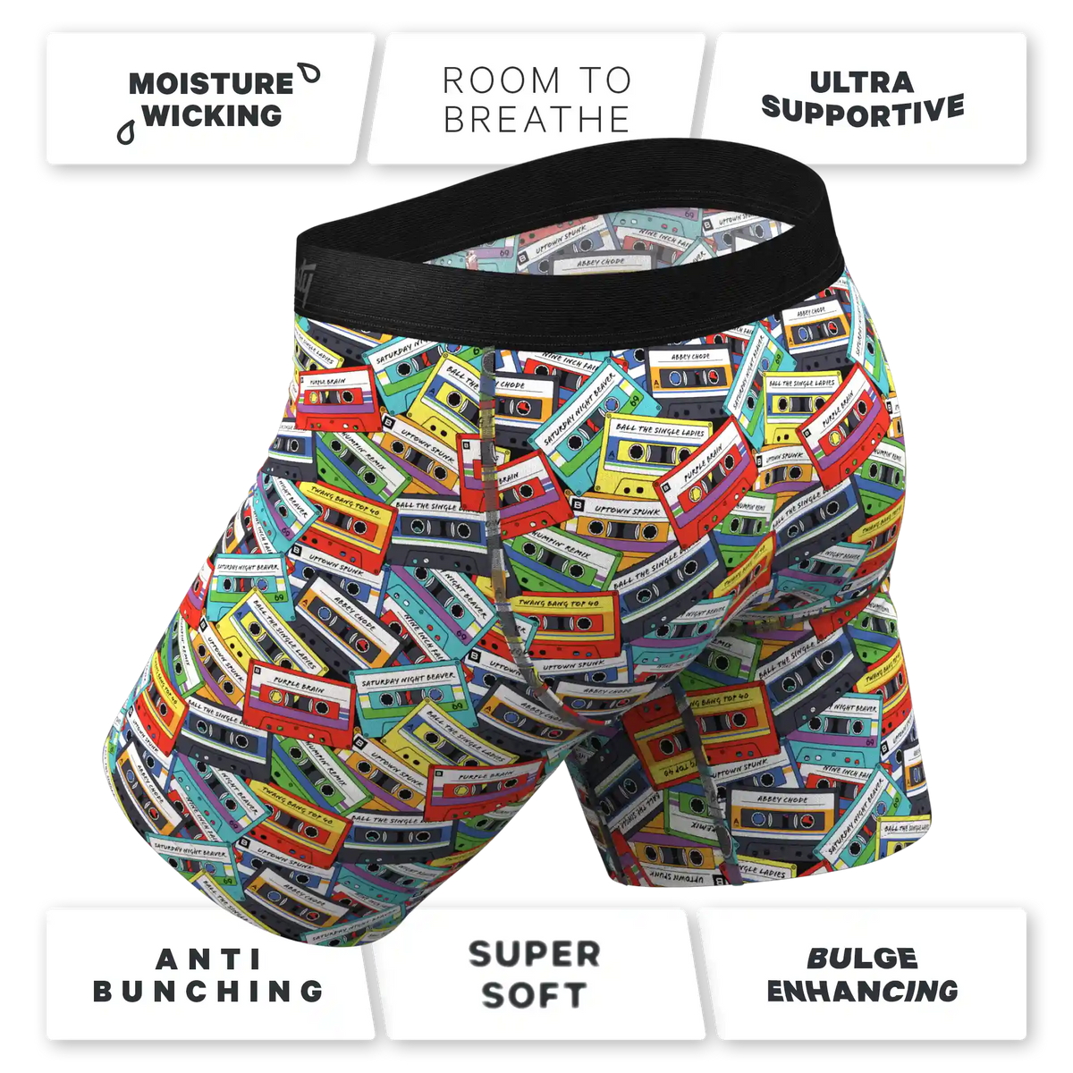 The Mixtape | Cassette Tapes Ball Hammock® Boxer - Long Leg