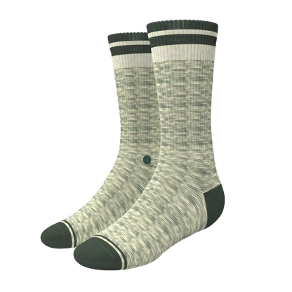 The Illusion | Green Pattern Heel Hammock™ Crew Socks