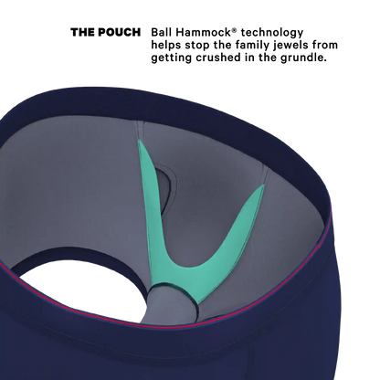 The Blueberry Pie | Red Tip Navy Ball Hammock® Pouch Trunks Underwear