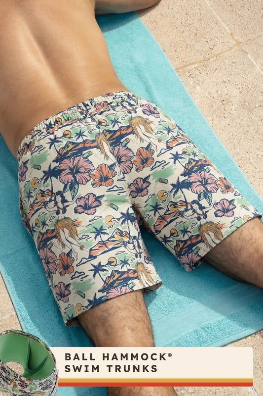 The Come Monday | Shinesty x Margaritaville® Ball Hammock® Pouch 8" Swim Trunks