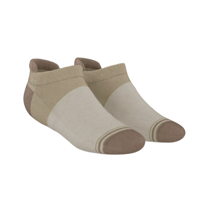 The Khaki | Tan Color Block Heel Hammock™ Ankle Socks