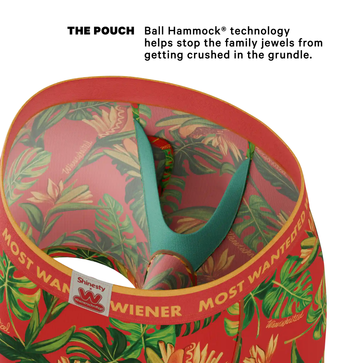 The Wiener In Paradise | Shinesty X Wienerschnitzel Tropical Ball Hammock® Pouch Underwear With Fly
