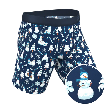 The Big Blizzard | Naughty Snowmen Ball Hammock® Boxer - Long Leg
