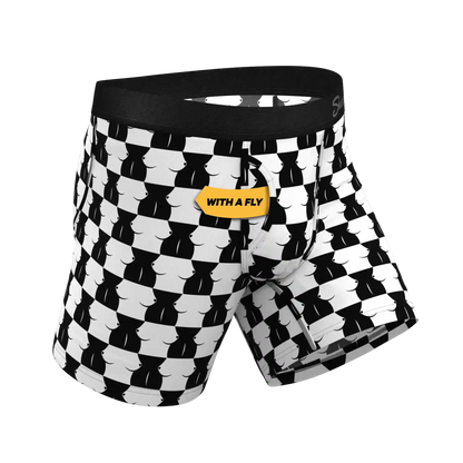 The Chest Mate | Checkered Ball Hammock® Pouch Underwear With Fly