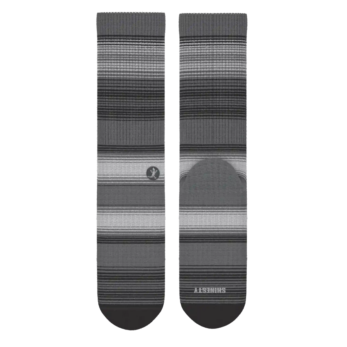 The Static Channel | Stripe Heel Hammock™ Crew Socks