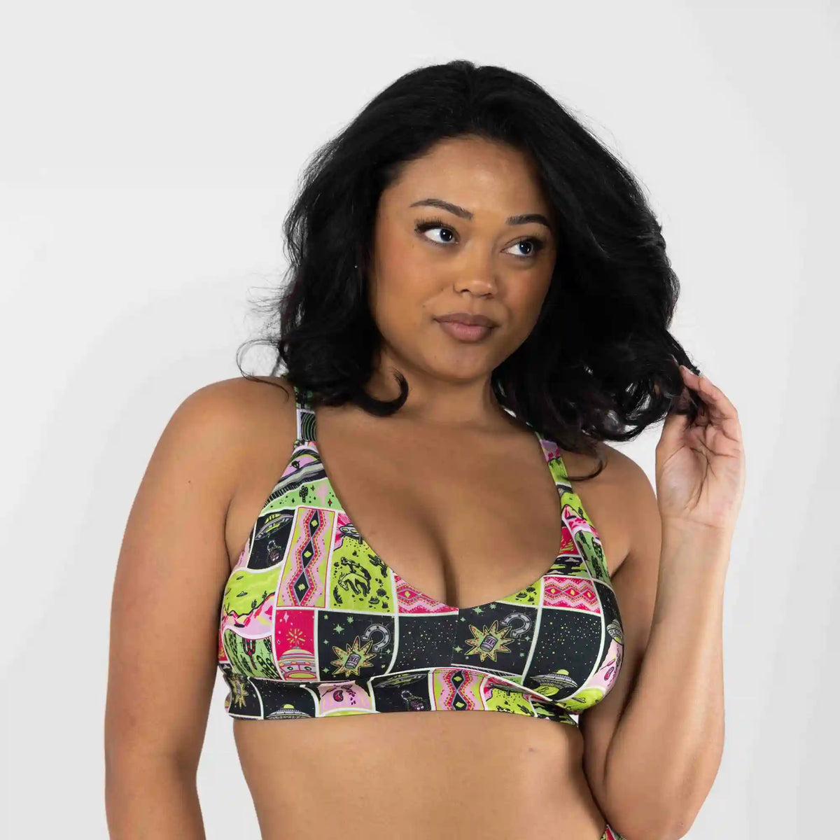 The Area 51 | Retro-Futuristic Alien Boob Hammock™ Plunge Bralette