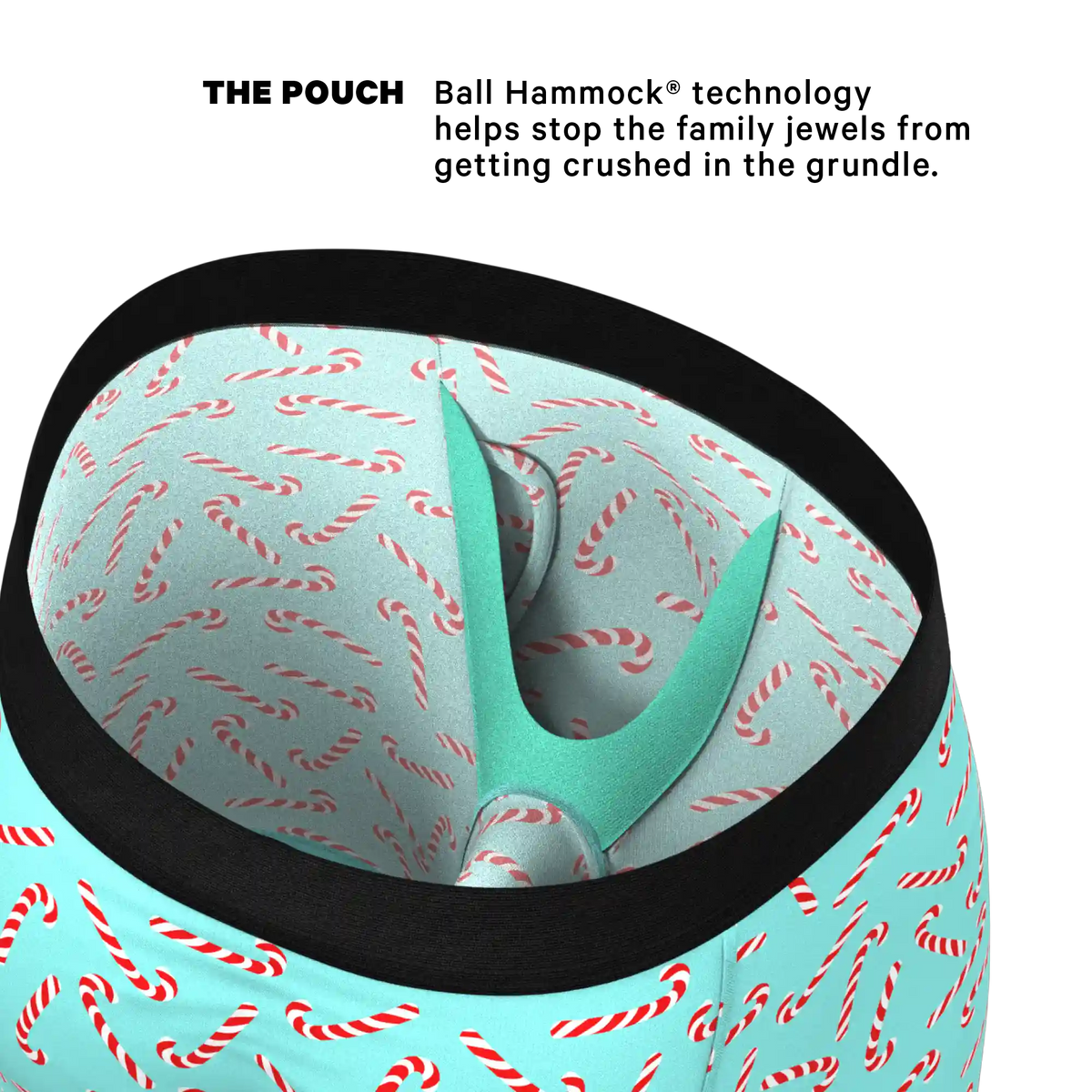 The Peppermint Pimp Canes | Candy Cane Ball Hammock® Boxer - Long Leg