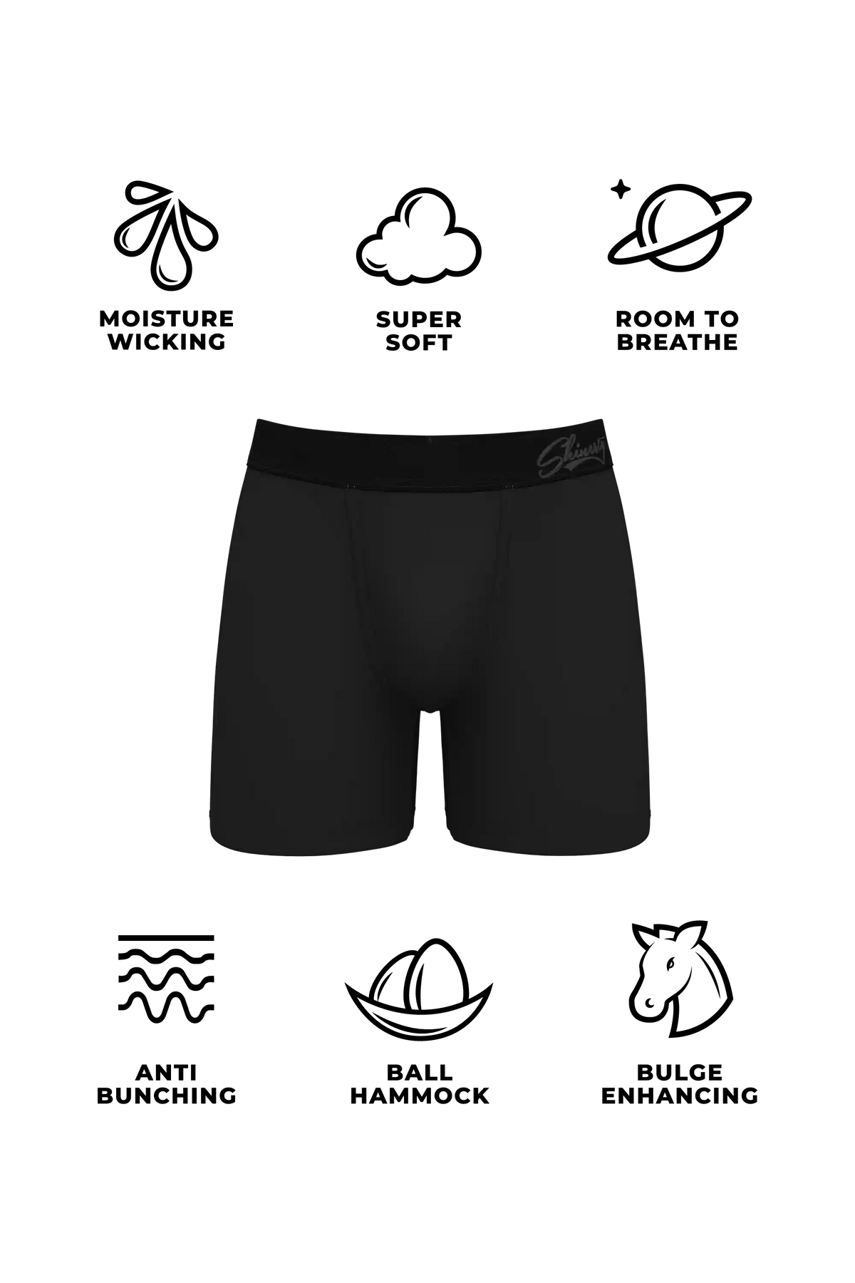 The Jack And Jane | Couples Matching Black Ball Hammock® Boxer and Cheeky Pack