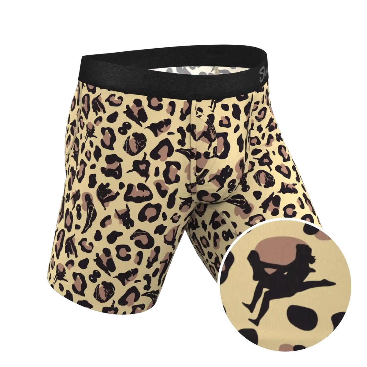 The Primal Passion | Naughty Cheetah Print Ball Hammock® Boxer - Long Leg