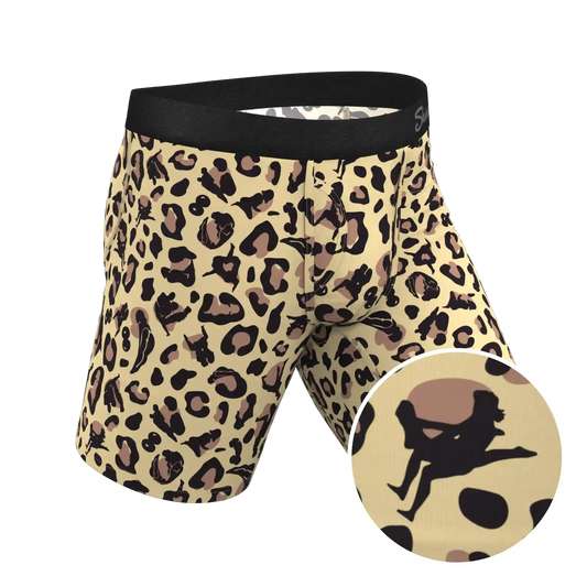 The Primal Passion | Naughty Cheetah Print Ball Hammock® Boxer - Long Leg