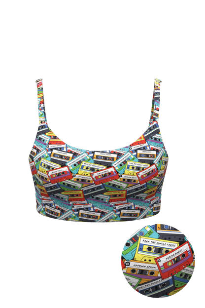 The Mixtape | Cassette Tapes Boob Hammock™ Scoop Bralette