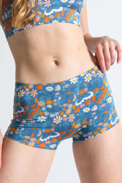 The Gardening Nips | Busty Floral Modal Boyshort Underwear