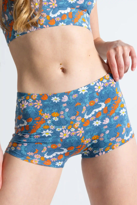 The Gardening Nips | Busty Floral Modal Boyshort Underwear