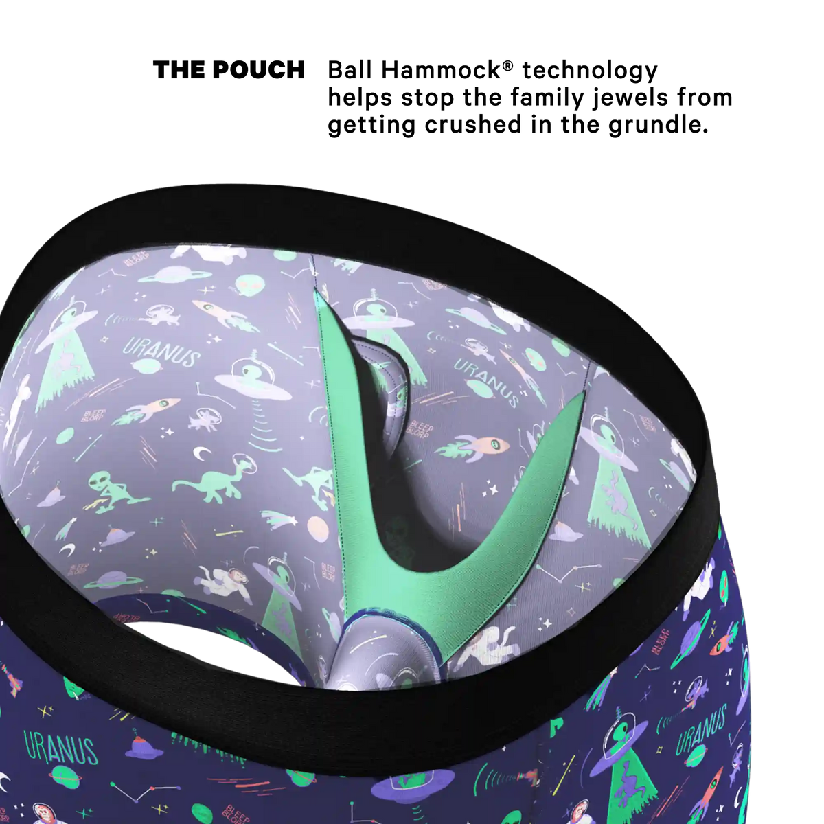 The Sensual Abduction | Alien Ball Hammock® Pouch Underwear With Fly