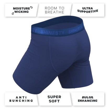 The Bloom Moon | Tonal Navy Ball Hammock® Boxer - Long Leg