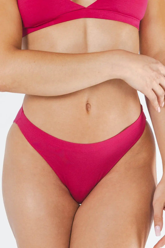 The Begonia | Hot Pink Tonal Modal Bikini Underwear