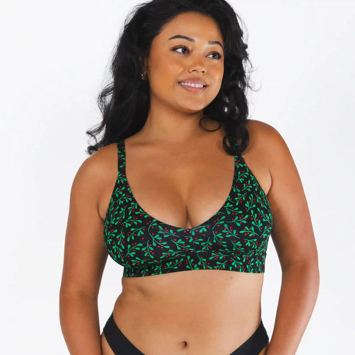 The Kiss Me There | Mistletoe Boob Hammock™ Plunge Bralette