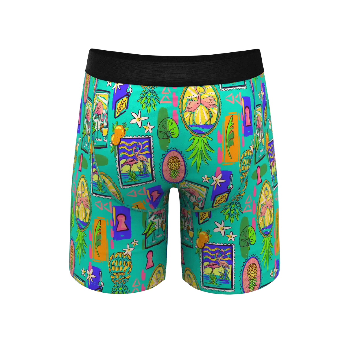 The Island Time | Pineapple Scene Ball Hammock® Boxer - Long Leg