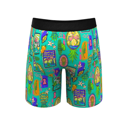The Island Time | Pineapple Scene Ball Hammock® Boxer - Long Leg