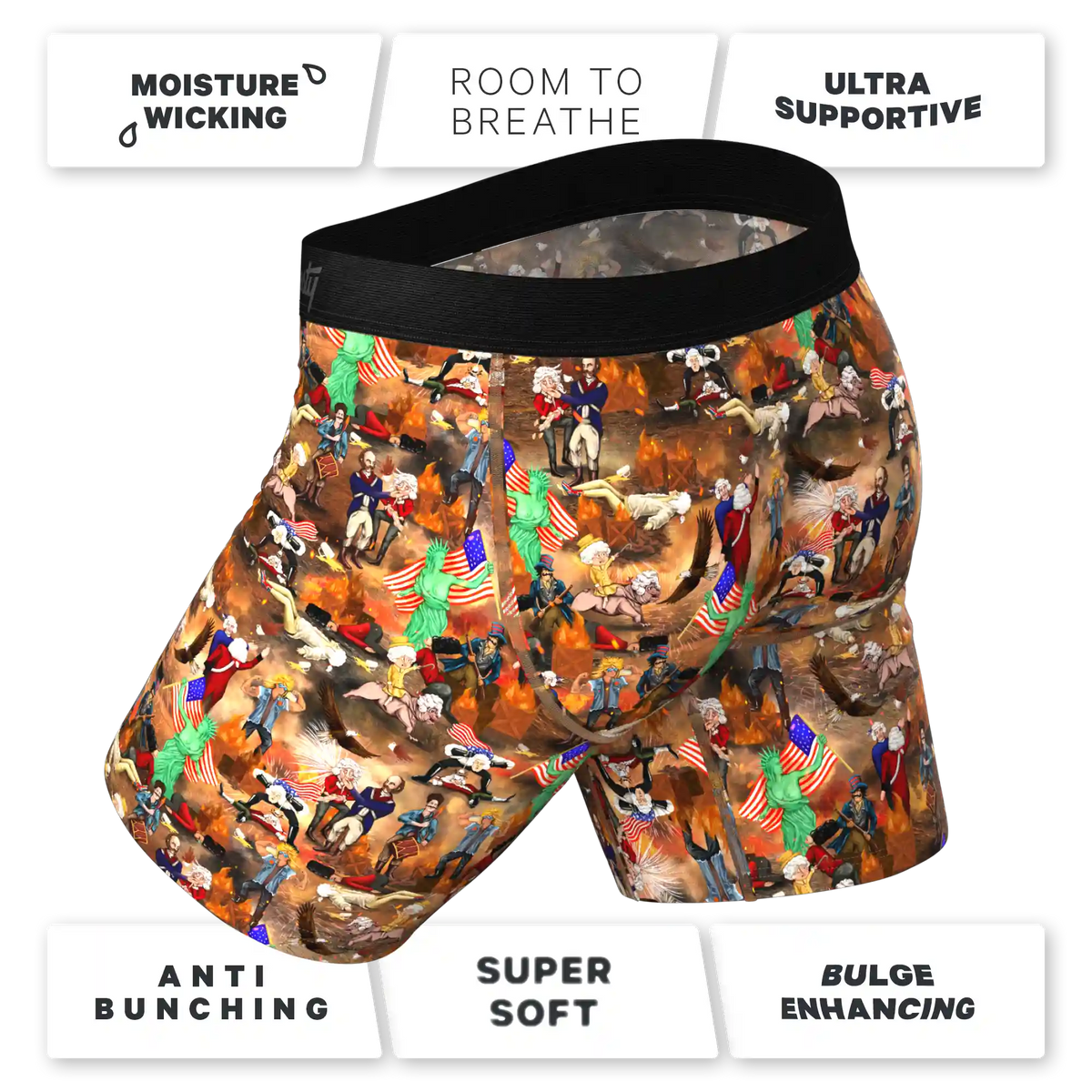 The Boston Tea Bag Party | Patriotic Ball Hammock® Boxer - Long Leg