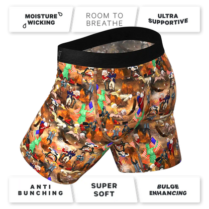 The Boston Tea Bag Party | Patriotic Ball Hammock® Boxer - Long Leg