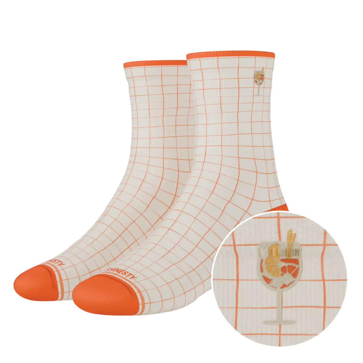 The Aperolaholic | Spritz Heel Hammock™ Quarter Crew Socks