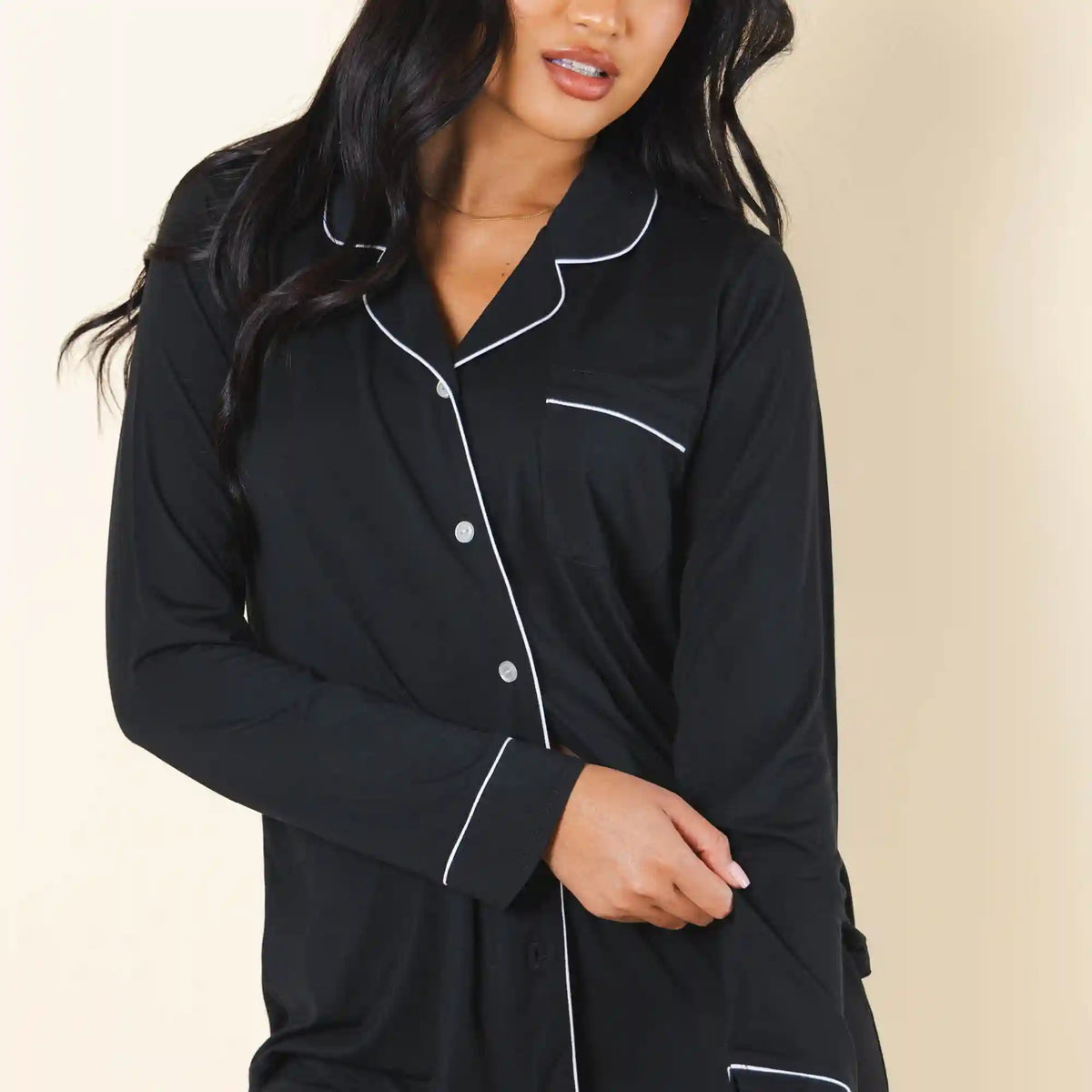 The Threat Level Midnight | Black SleepDeep™ Women’s Long Sleeve Pajama Set