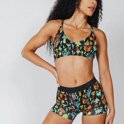 The Super Shroom | Neon Mushrooms Women’s Boxers