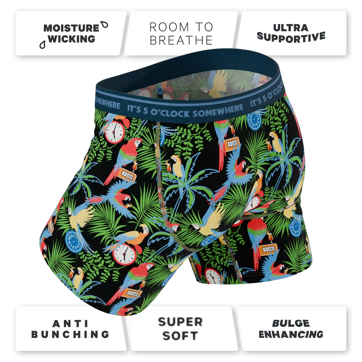 The 5 O'Clock Somewhere | Margaritaville® Ball Hammock® Pouch Underwear With Fly