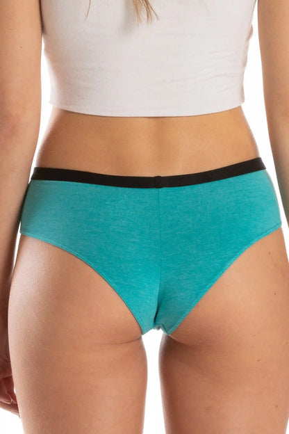 The Nerves of Teal | Teal Heather Cheeky Underwear