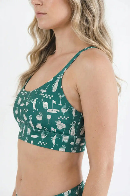The Mulligan | Green Golf Boob Hammock™ Scoop Bralette