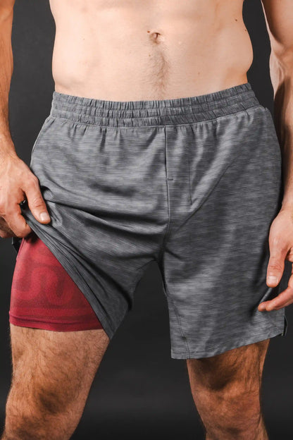 The Finish Line | Grey and Red Ball Hammock® 7 Inch Athletic Shorts