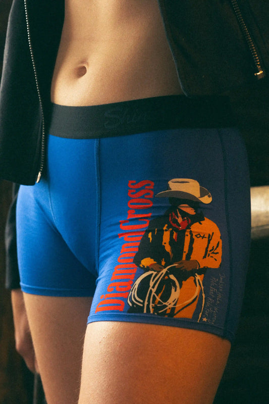 The Jackson | Blue Cowboy Shinesty x Diamond Cross Ranch Women’s Boxers
