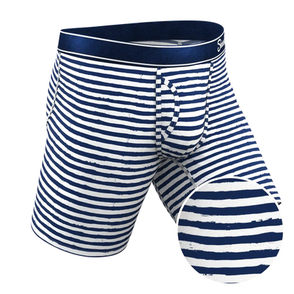 The Sailor | Nautical Stripe Ball Hammock® Boxer - Long Leg