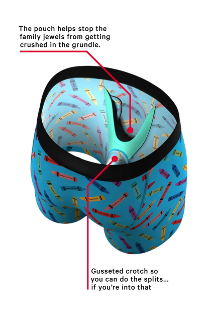 The 69 Pack | Crayon Print Ball Hammock® Pouch Underwear With Fly