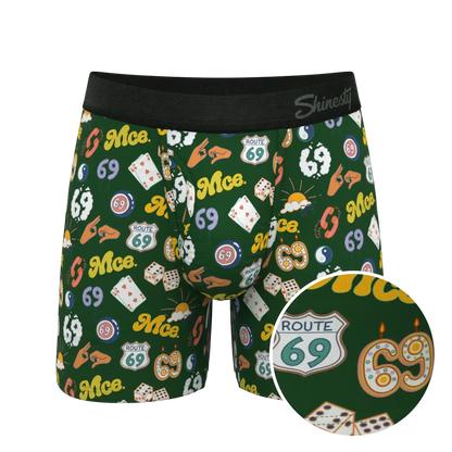 The Wine Dine & 69 | Route 69 Ball Hammock® Pouch Underwear With Fly