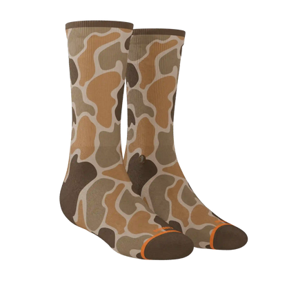 The Out Of Sight | Light Duck Camo Heel Hammock™ Crew Socks