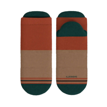 The Car Camper | Earth Tone Color Block Heel Hammock™ Ankle Socks