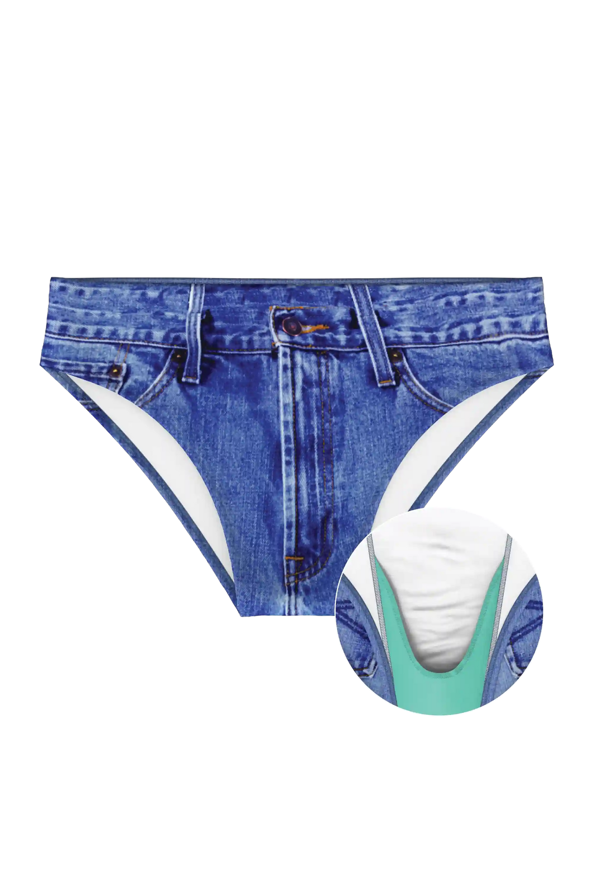 The Chattahoochee Daddy | USA Denim Print Swim Brief