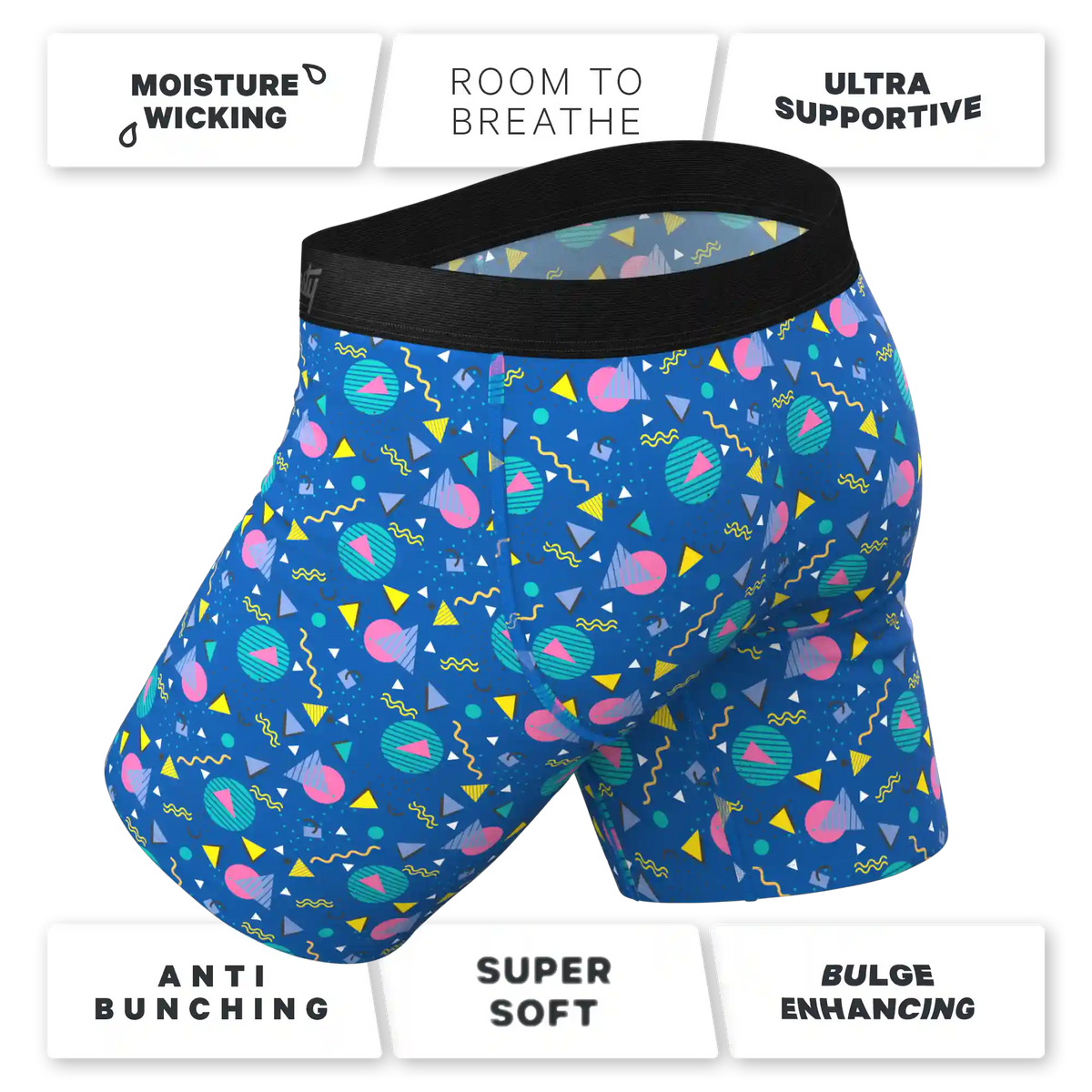 The Bus Stop | Retro Shapes Ball Hammock® Boxer - Long Leg