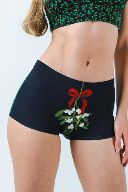 The Kiss Me There | Mistletoe Boyshort Underwear