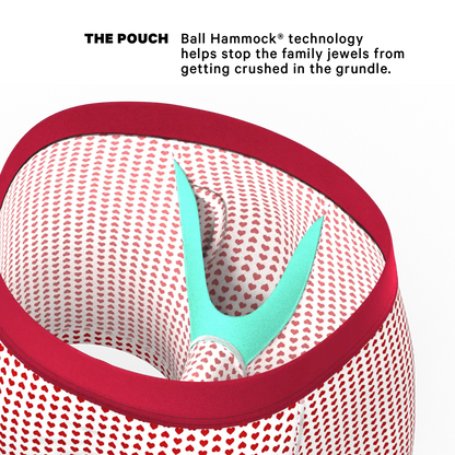 The Date Night | Valentine's Day Bow Ball Hammock® Pouch Underwear With Fly