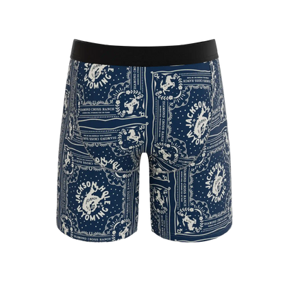 The Wrangle 'Em | Blue Bandana Shinesty x Diamond Cross Ranch Ball Hammock® Boxer - Long Leg