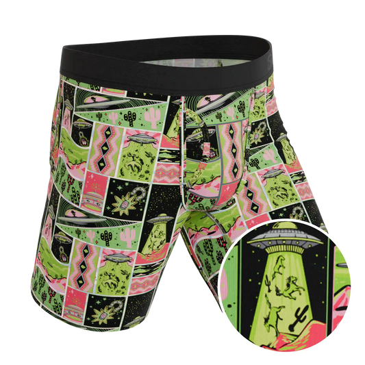 The Area 51 | Retro-Futuristic Alien Ball Hammock® Boxer - Long Leg