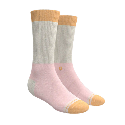 The Pinky Toes | Tri Color Block Heel Hammock™ Crew Socks