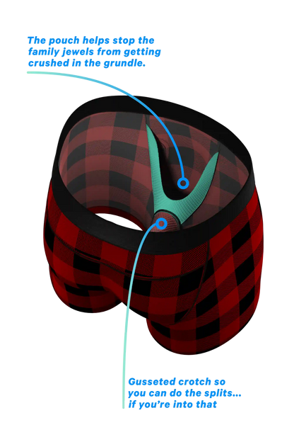 The Red & Black Lumberjack | Buffalo Check paradICE™ Cooling Ball Hammock® Underwear With Fly